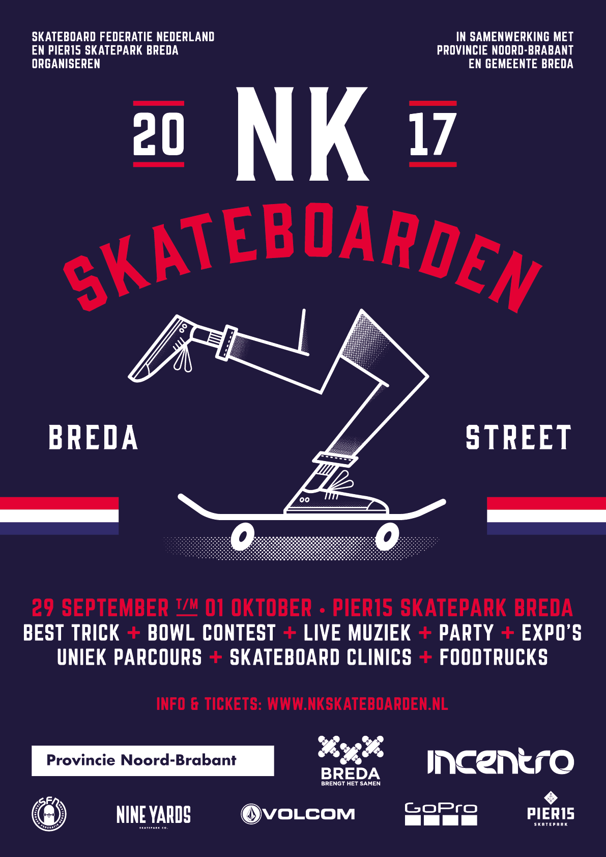 NK Skateboarden Street 2017 bij Pier15 in Breda