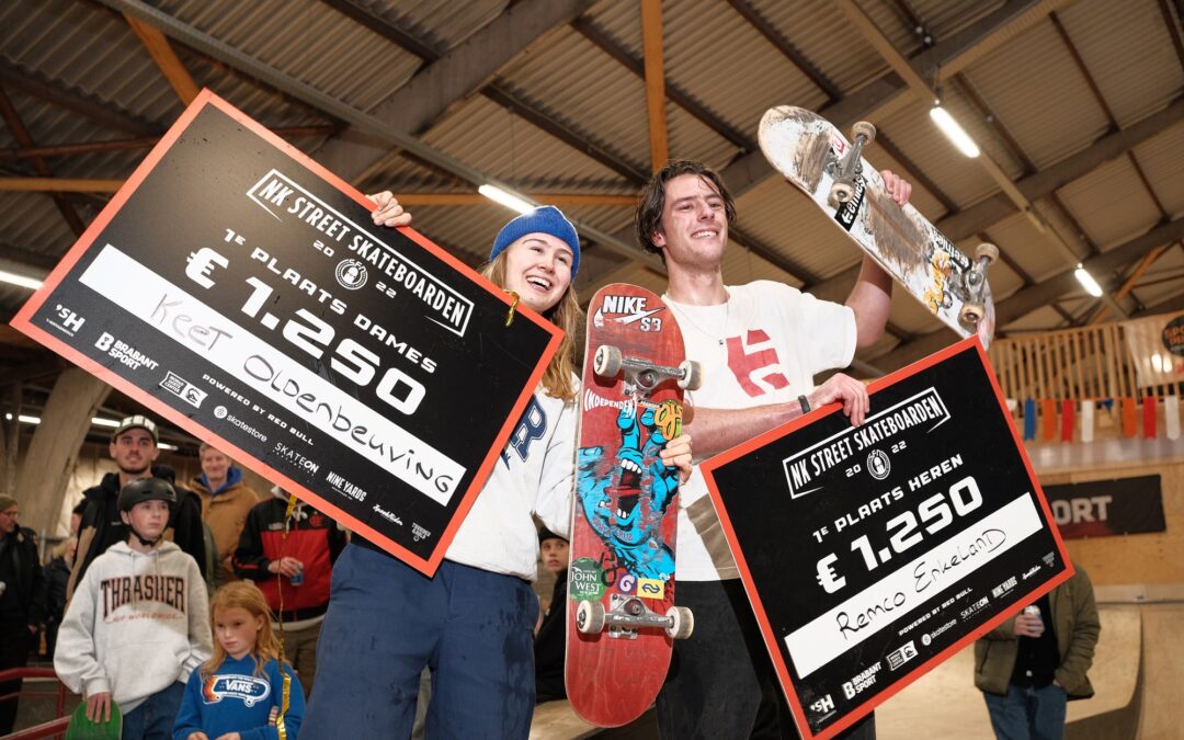 Keet Oldenbeuving (18) en Remco Erkeland (21) Nederlands kampioen Street Skateboarden 2022
